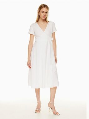 Aritzia Babaton Dern Linen Midi Wrap Dress